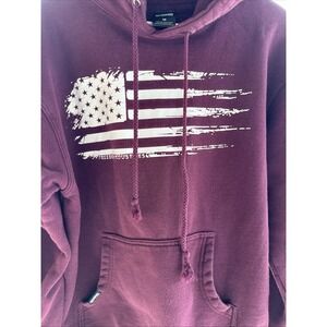 Freedom Industries Hoodie Unisex Medium American Flag Long Sleeve!!